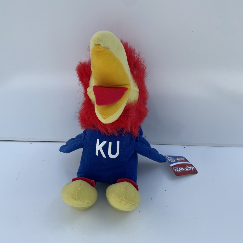Kansas University KU 13" Plush Mascot Team Spirit Toy Factory Officially License